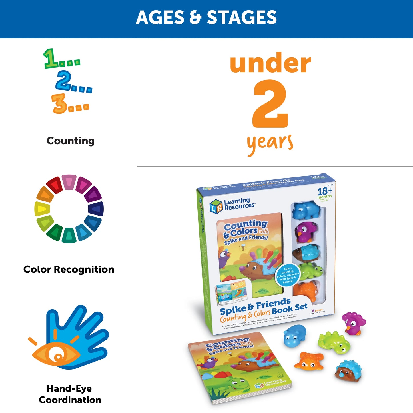 Learning Resources Spike and Friends Colors & Counting Book Set