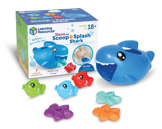 Learning Resources Steve the Scoop & Splash Shark Water Play Toys