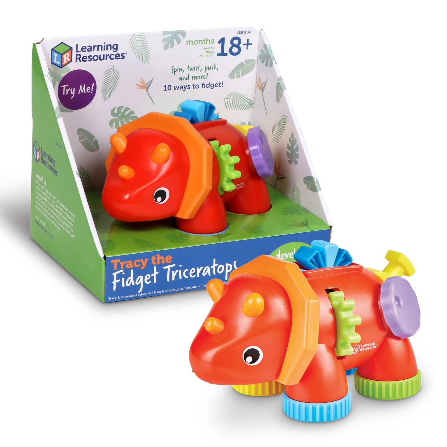 Learning Resources Tracy the Fidget Triceratops Sensory & Fine Motor Toys