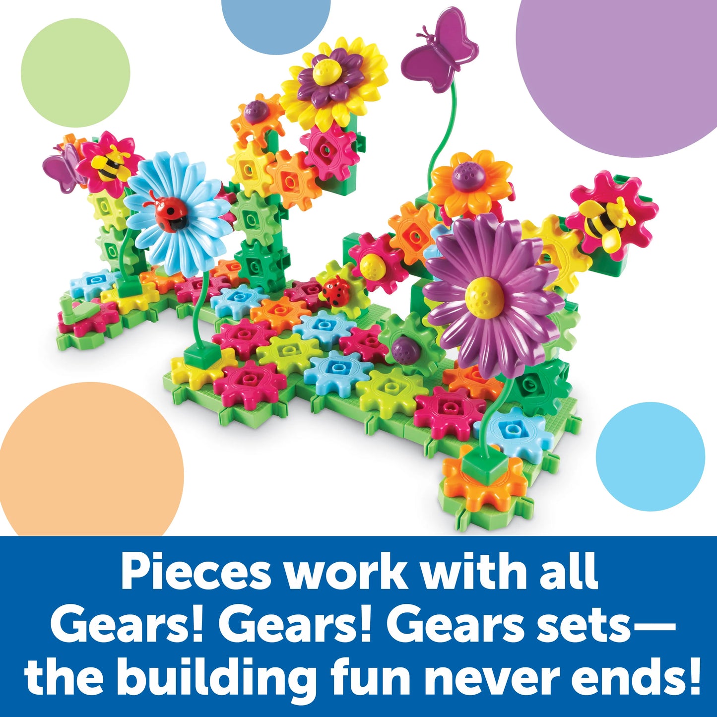 Learning Resources Gears! Gears! Gears! Build & Bloom Building Set MY