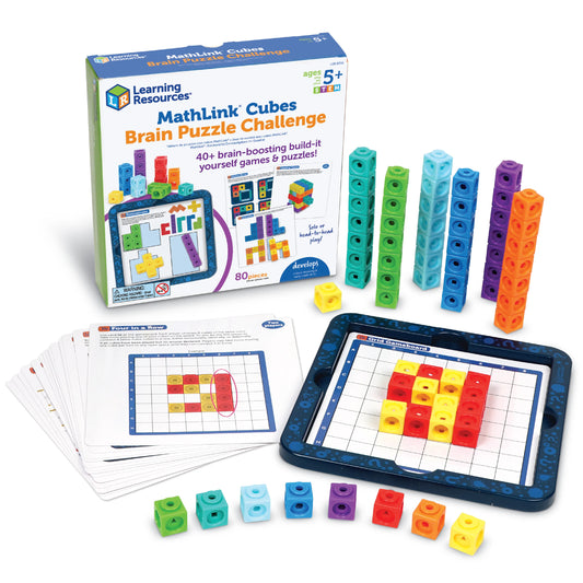 Learning Resources MathLink Cubes Brain Puzzle Challenge