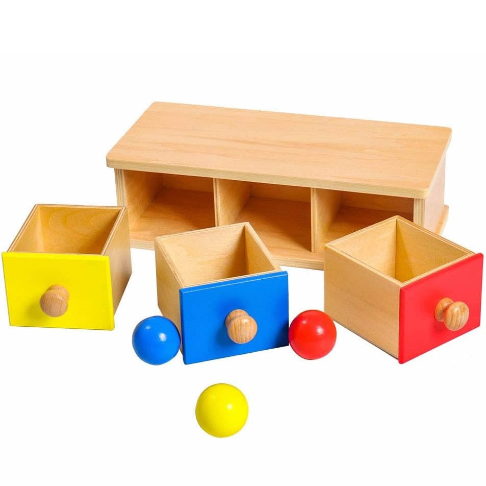 Kindermatic Montessori Box with Bins 蒙特梭利 三個小抽屜