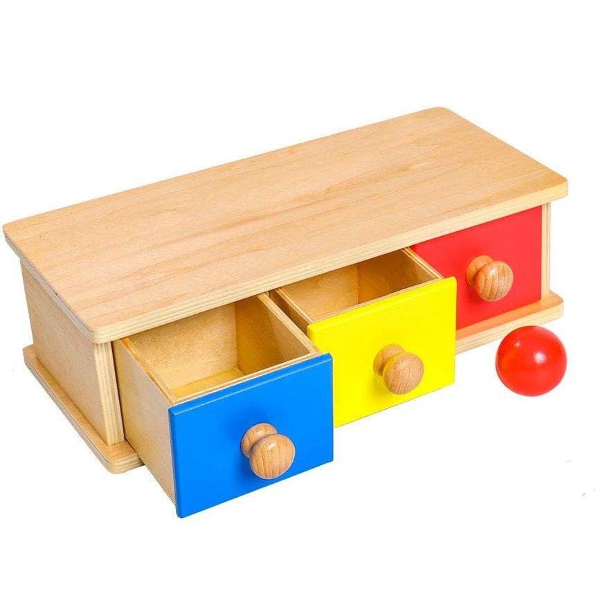 Kindermatic Montessori Box with Bins 蒙特梭利 三個小抽屜
