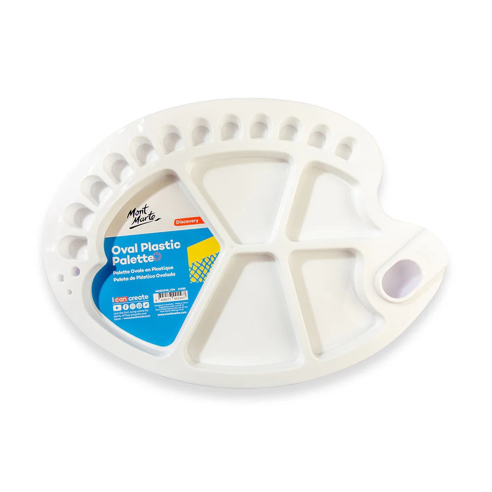 Mont Marte Oval Plastic Palette Discovery 34 x 25cm 橢圓形塑膠調色板
