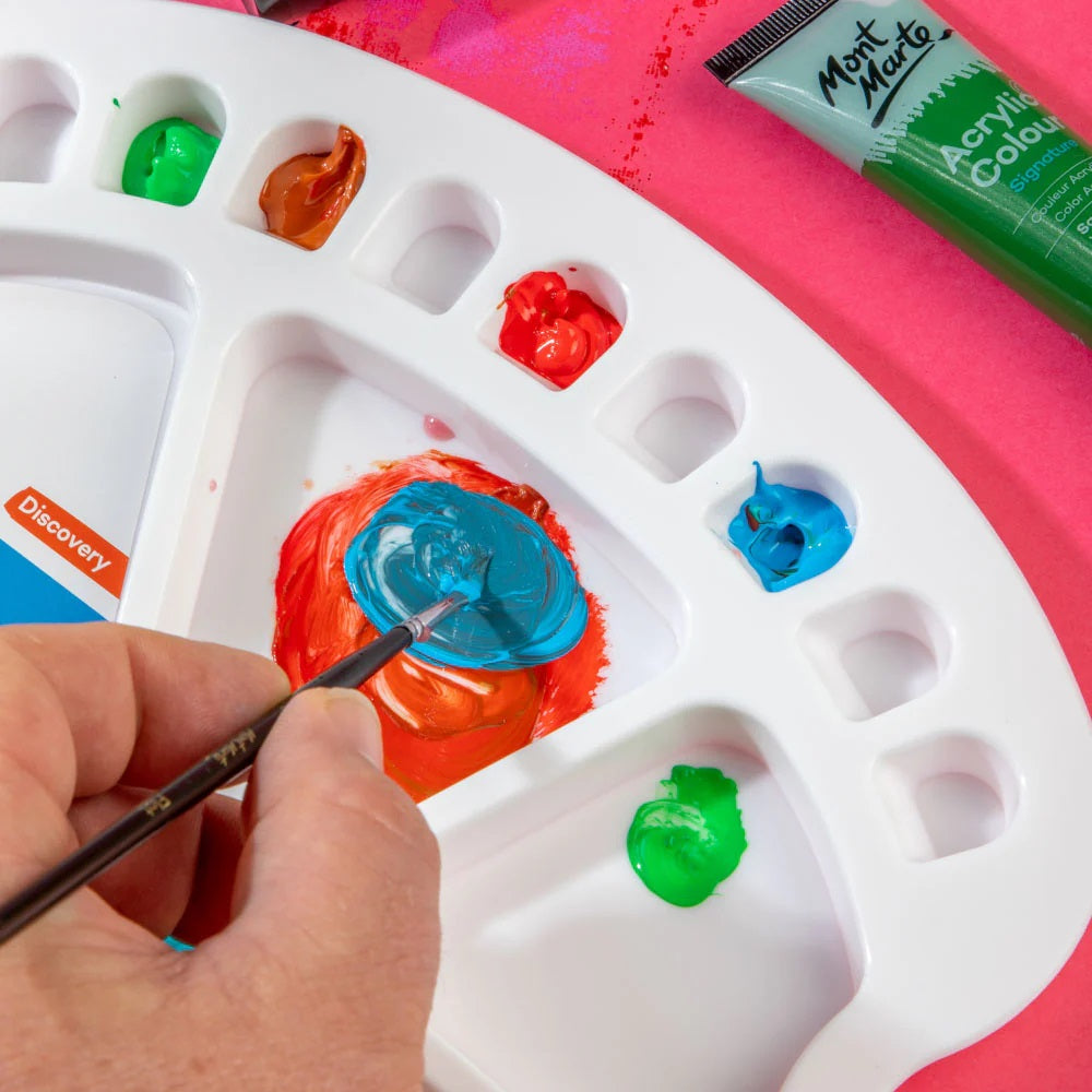 Mont Marte Oval Plastic Palette Discovery 34 x 25cm 橢圓形塑膠調色板
