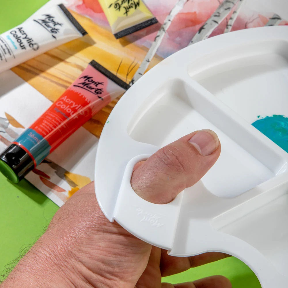 Mont Marte Oval Plastic Palette Discovery 34 x 25cm 橢圓形塑膠調色板