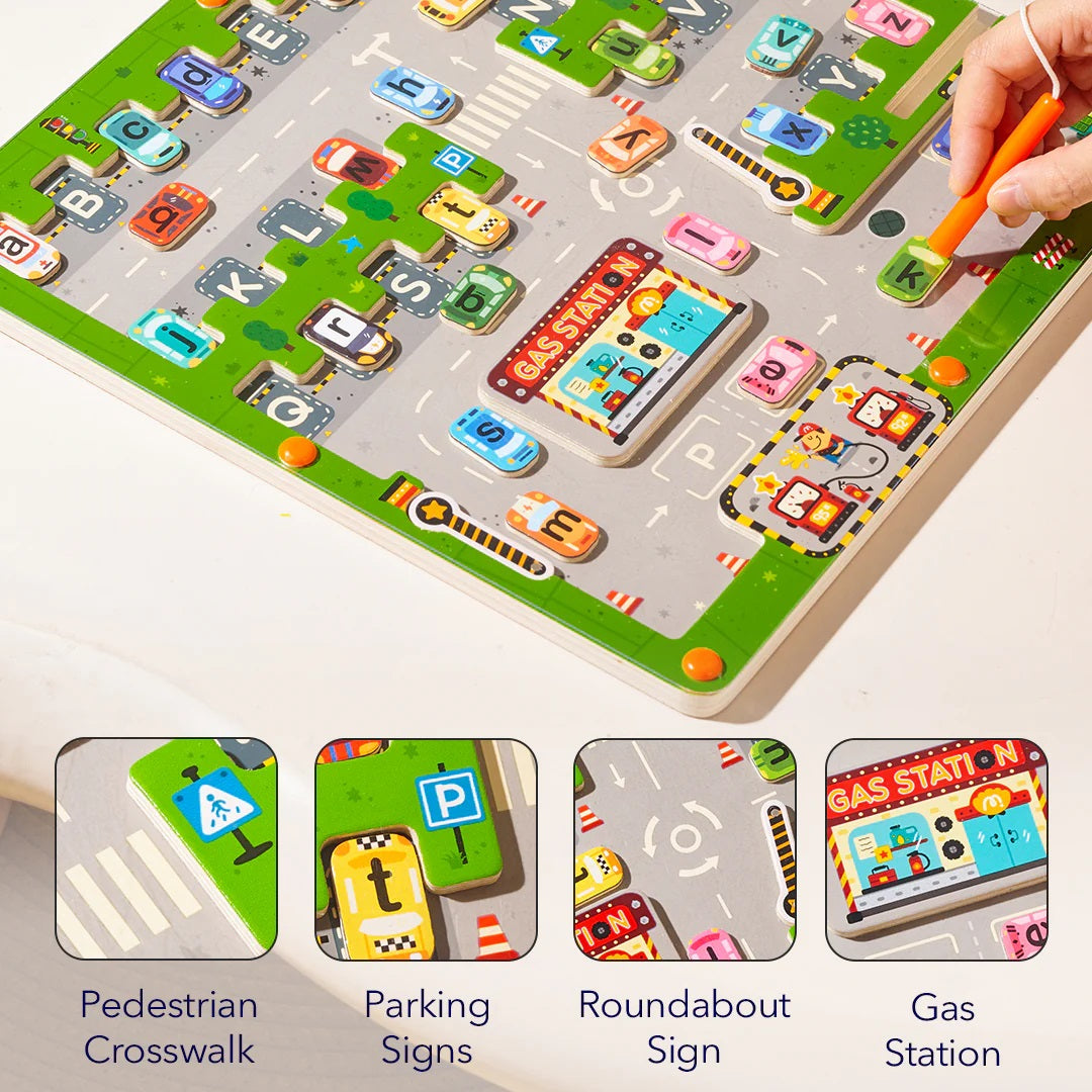 Magnetic Maze: Parking Lot 運筆磁力迷宮-英文字母停車場