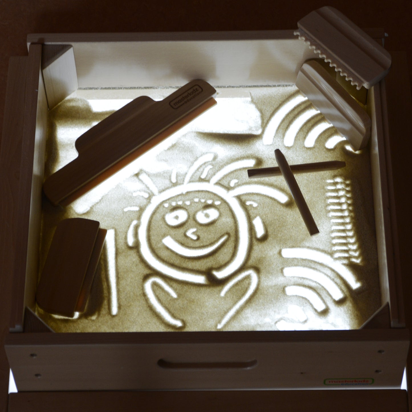 Masterkidz Light Panel & Sand and Water Tray Set 實木燈盤與沙水遊戲盤