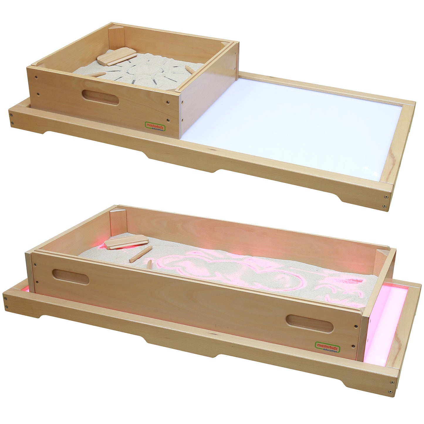 Masterkidz Light Panel & Sand and Water Tray Set 實木燈盤與沙水遊戲盤