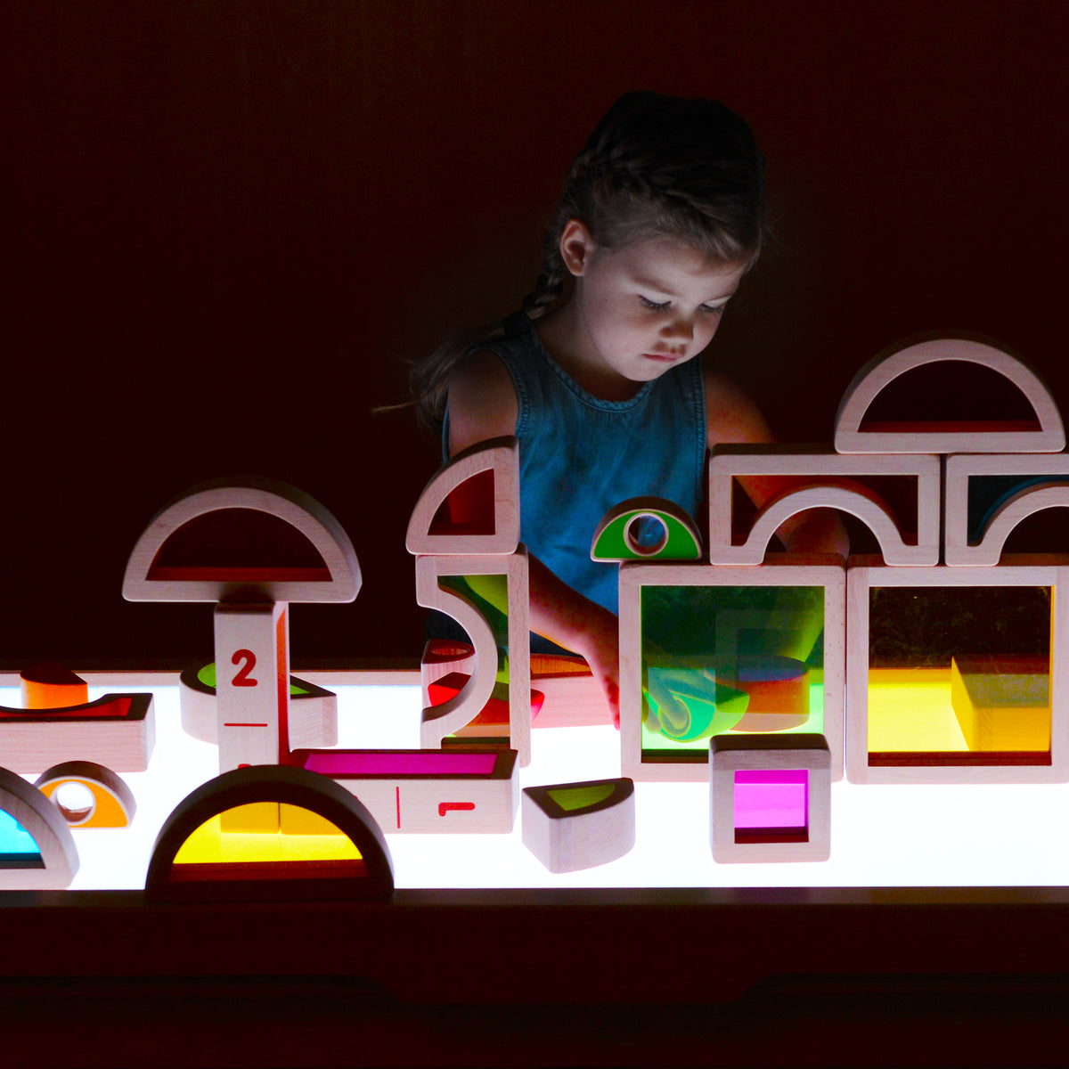 Masterkidz Rainbow Blocks Mirror Blocks and Hollow Blocks 透視色彩積木與鏡面積木系 ...