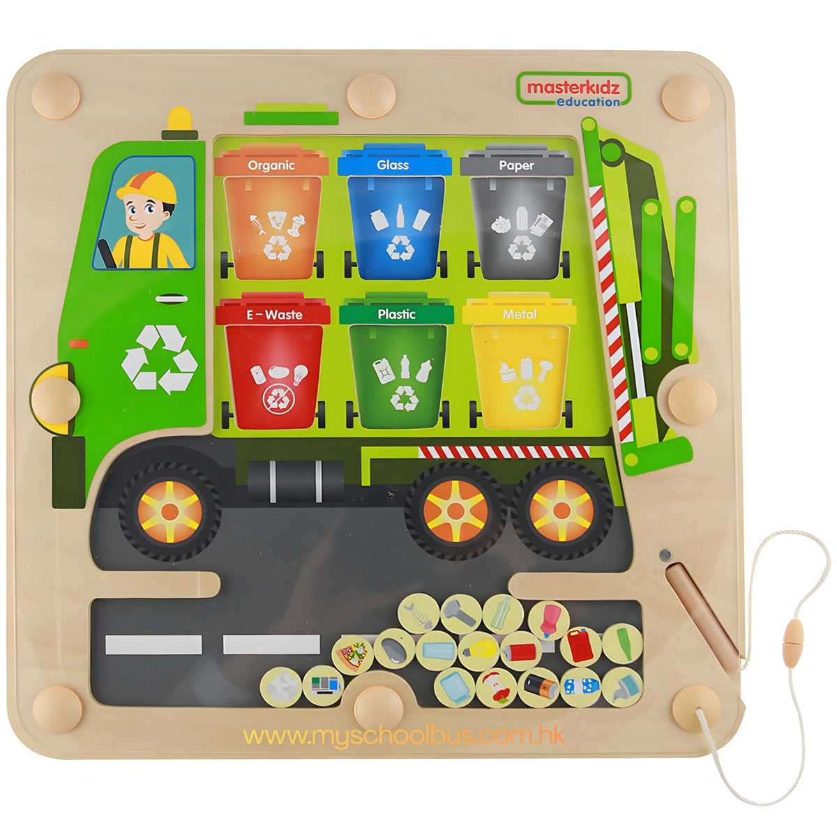 Masterkidz Material Sorting Recycling Truck 環保回收車磁性遊戲台