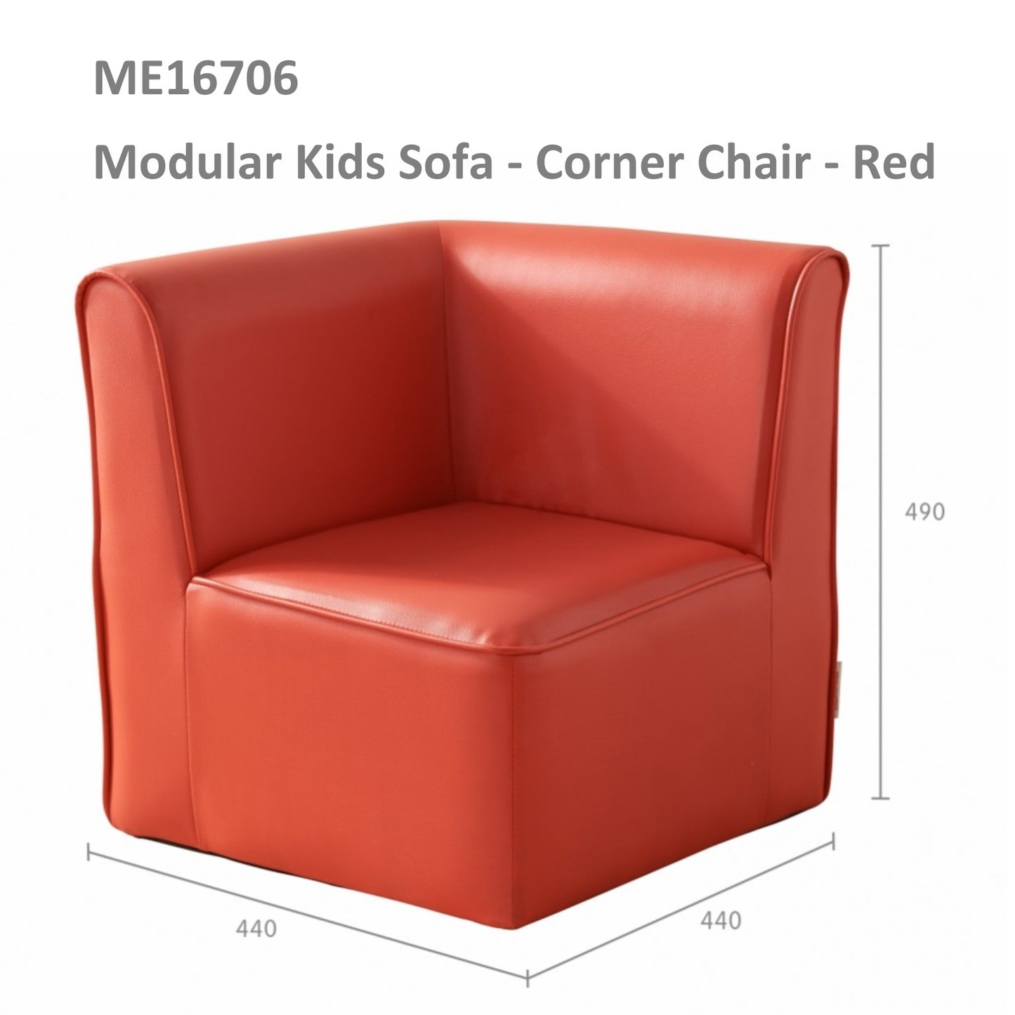 Masterkidz Modular Kids Sofa -  Vivid Red  自由組合兒童沙發系列 - 紅色