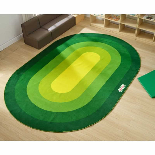 Masterkidz 3000L Oval-Shaped Classroom Rug(Green) - 3000L x 2000W 橢圓形地毯(漸變草原色) - 3000L × 2000W