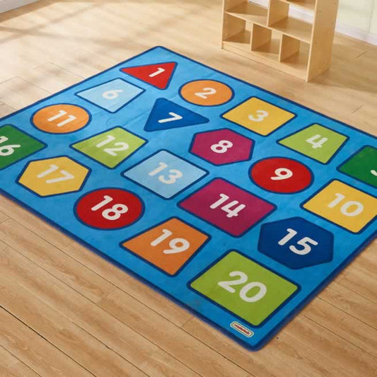 Masterkidz Numbers and Shapes Classroom Rug - 2400L x 2000W 數字與形狀教室地毯 - 2400長 x 2000寬