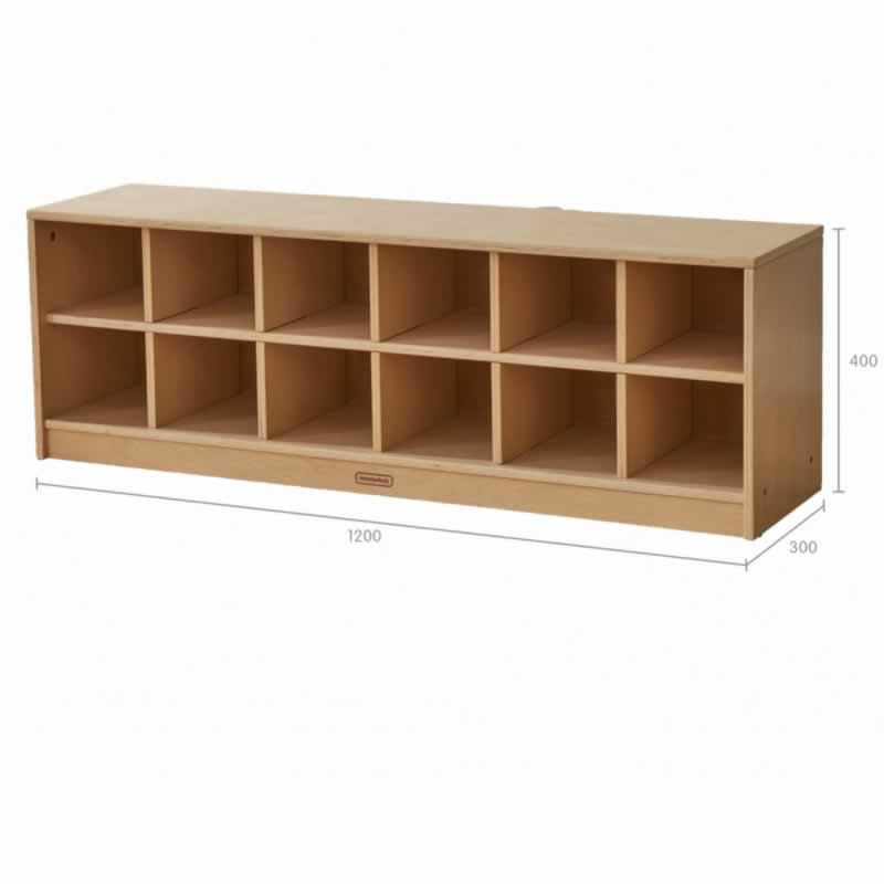 Masterkidz 1200L 12-Compartment Shoe Bench - Plywood 12格鞋櫃長凳