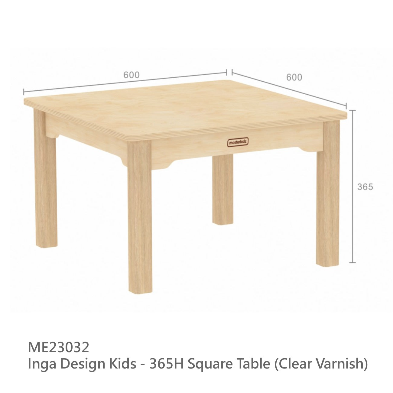 Masterkidz Inga Design Kids Square Wooden Table L600 x W600  實木正方形 幼稚園桌子