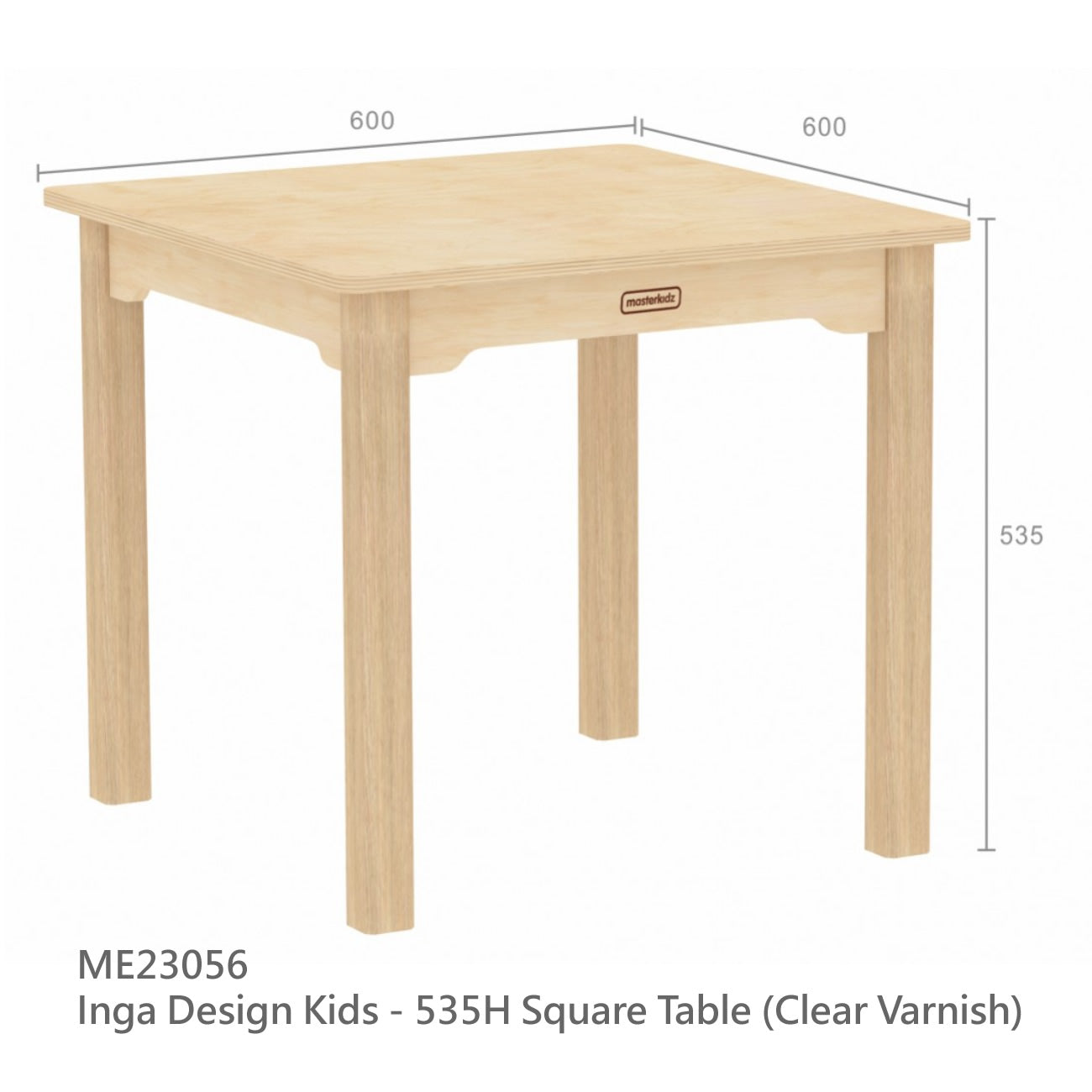 Masterkidz Inga Design Kids Square Wooden Table L600 x W600  實木正方形 幼稚園桌子