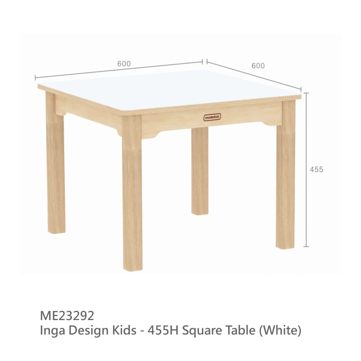 Masterkidz Inga Design Kids Square Wooden Table L600 x W600  實木正方形 幼稚園桌子