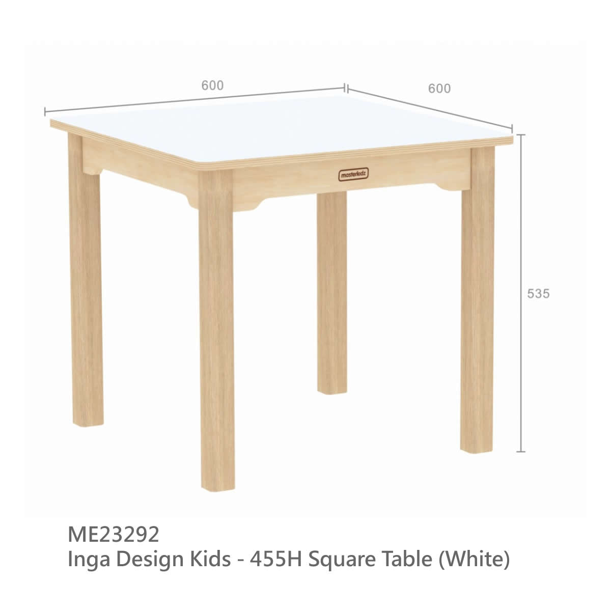 Masterkidz Inga Design Kids Square Wooden Table L600 x W600  實木正方形 幼稚園桌子