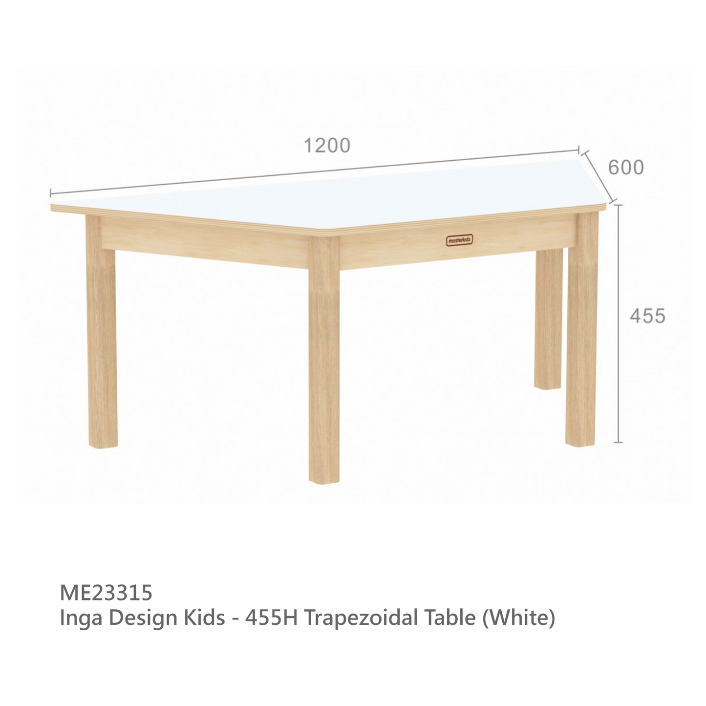 Inga Design Kids Trapezoidal Table Solid Wood 實木製 梯形桌