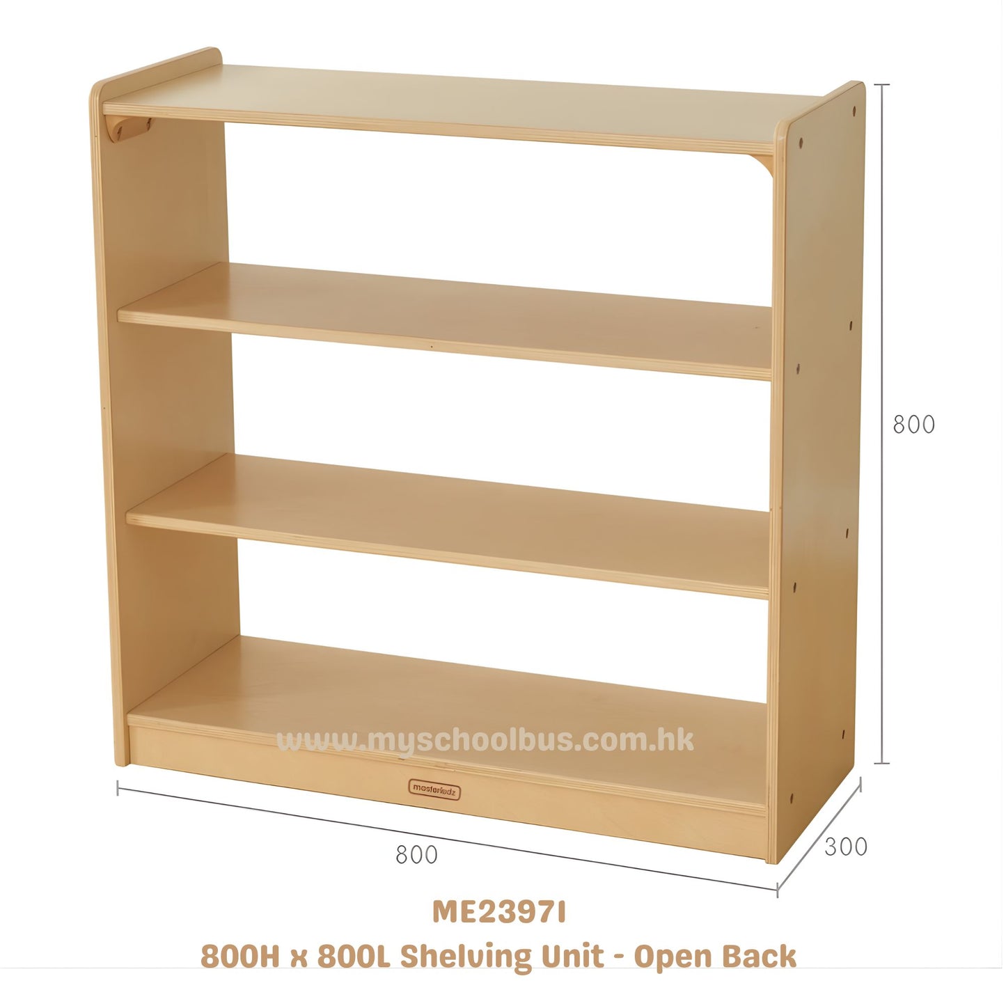 Masterkidz Norwood H800 × L800 x D300mm Shelving Unit Wooden without Storage Tray 實木層櫃 不包含收納箱