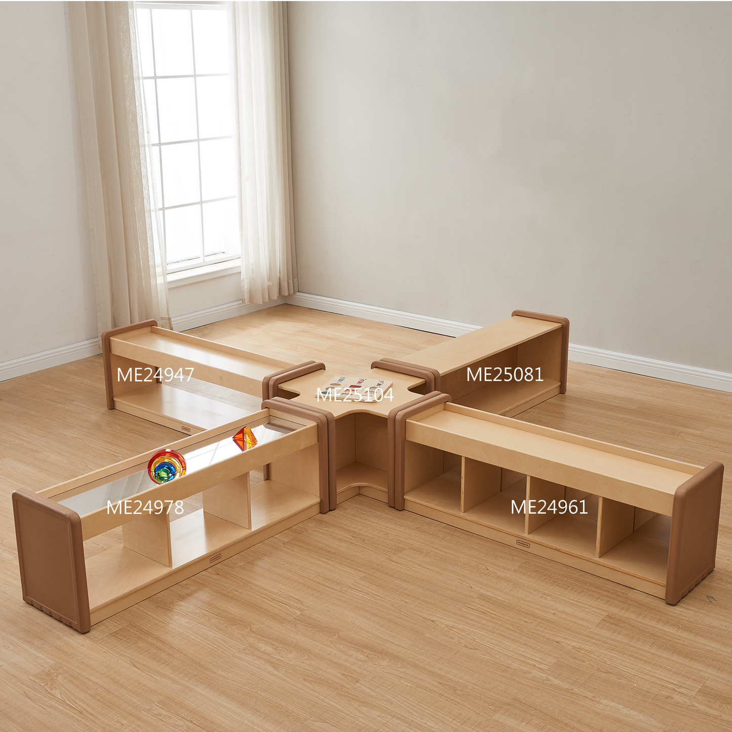 Masterkidz SoftEdge Toddler Play Center -1200L Shelving Unit 軟邊角系列 - 遊戲桌面層櫃