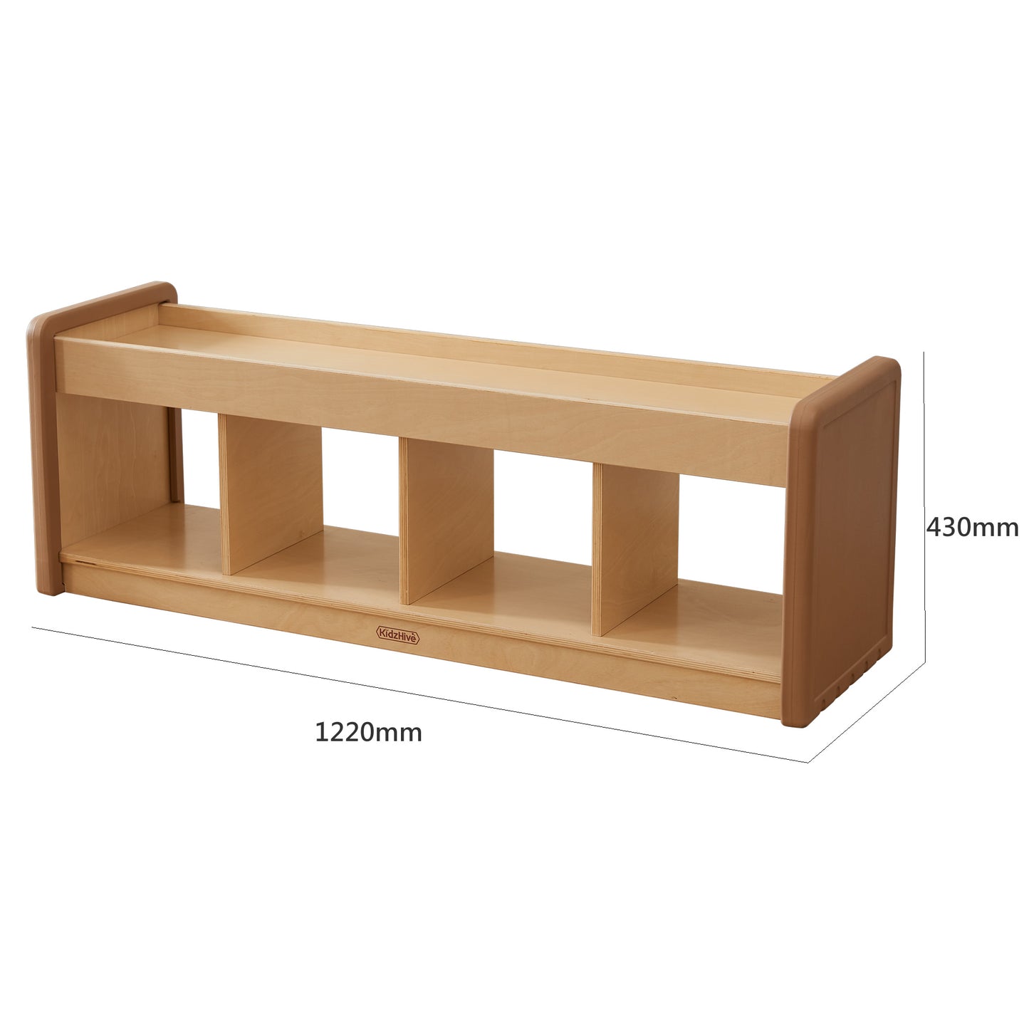 Masterkidz SoftEdge Toddler Play Center - 4-Compartment Shelving Unit 1200L x H430 軟邊角系列 - 遊戲桌面4格櫃