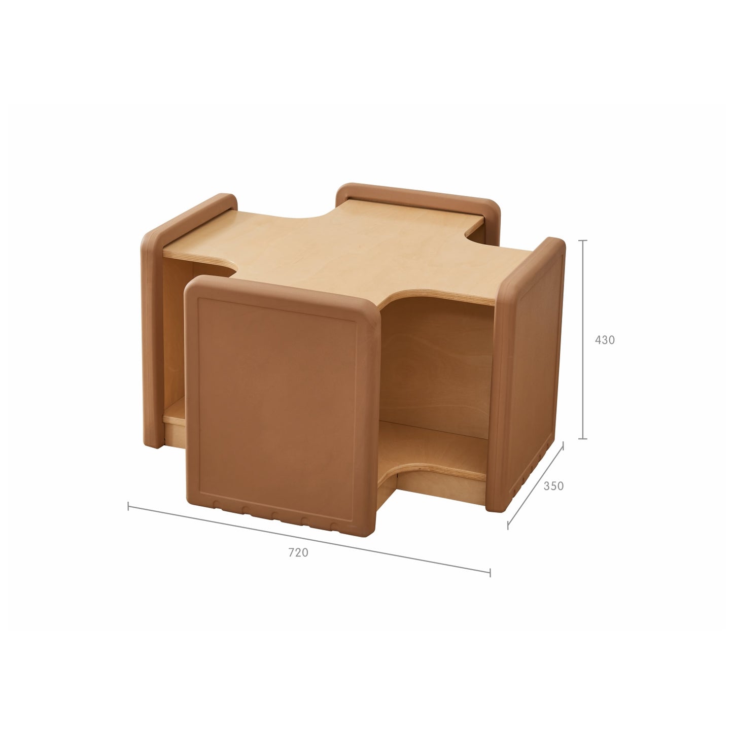 Masterkidz SoftEdge Toddler Play Center - 4-Way Connecting Unit 貼心軟邊角系列 - 4方向連接櫃