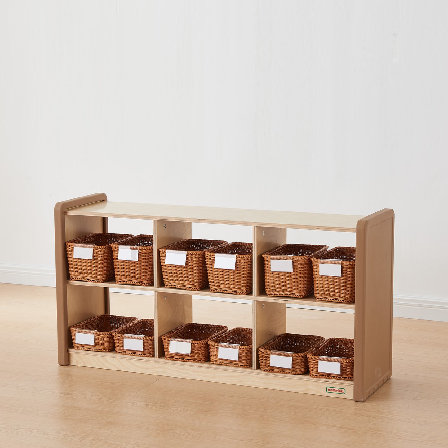 Masterkidz SoftEdge Toddler Play Center - 6-Compartment Shelving Unit - Open Back 620H × 1200L (Wicker not included) 軟邊角系列 - 中空6格櫃 (不包含收納籃)