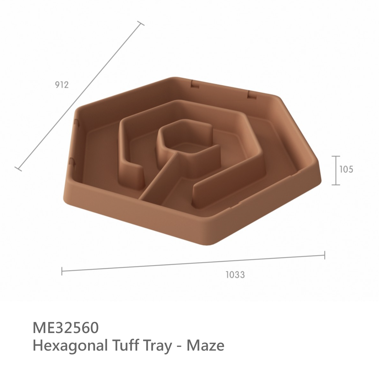 Masterkidz Hexagonal Tuff Tray - Labyrinth 六角感官盤 - 通道迷宮