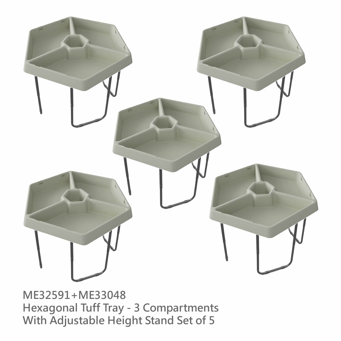 Masterkidz Hexagonal Tuff Tray Compartments 六角感官 分隔盤