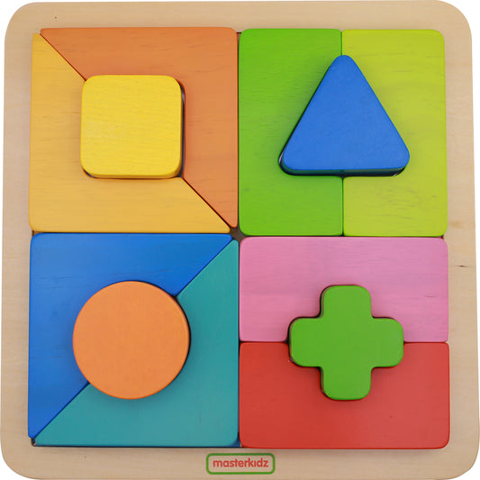 Masterkidz Geometric Puzzle Board 方形形狀配對遊戲
