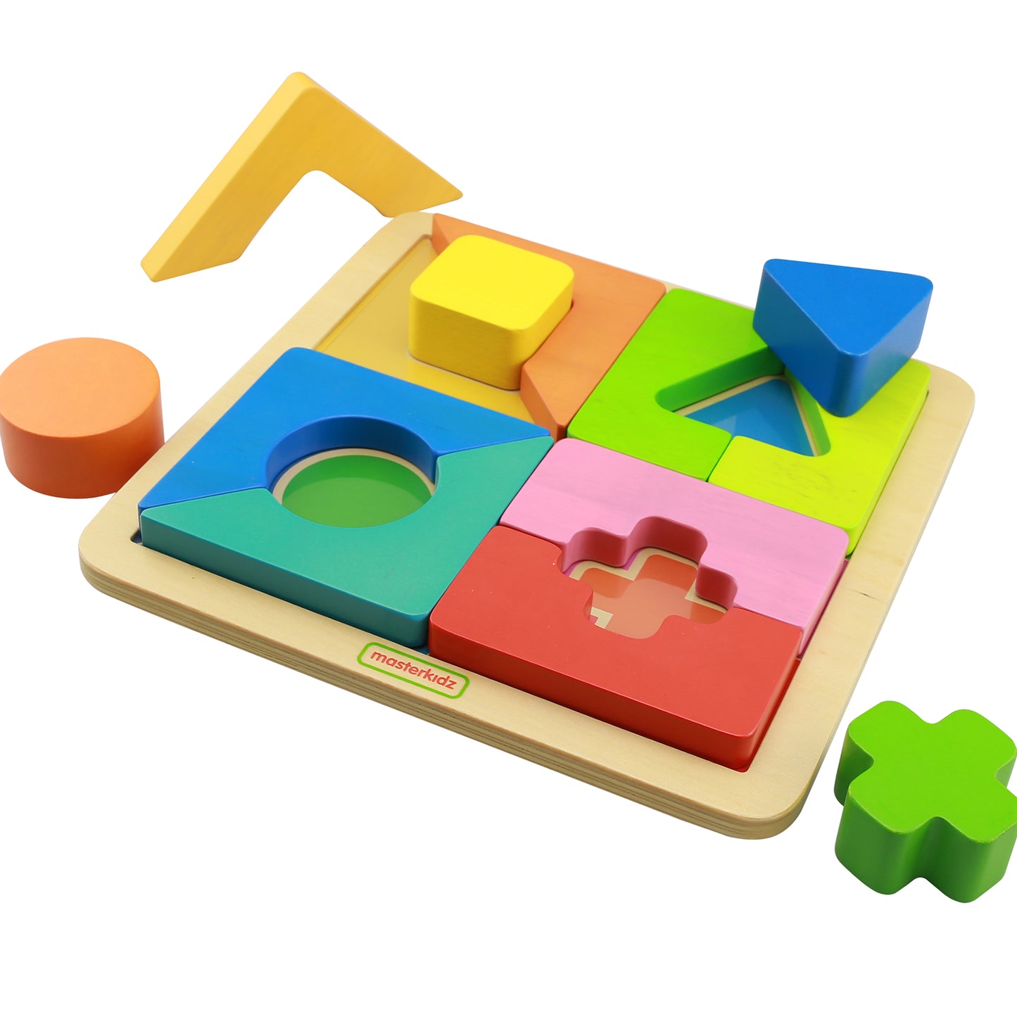 Masterkidz Geometric Puzzle Board 方形形狀配對遊戲