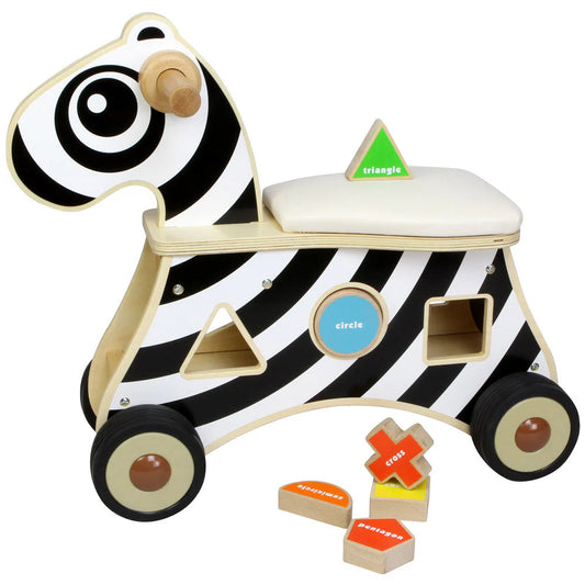 Masterkidz Ride-on Shape Sorter - Zebra 騎乘形狀分類玩具 - 斑馬踏步車