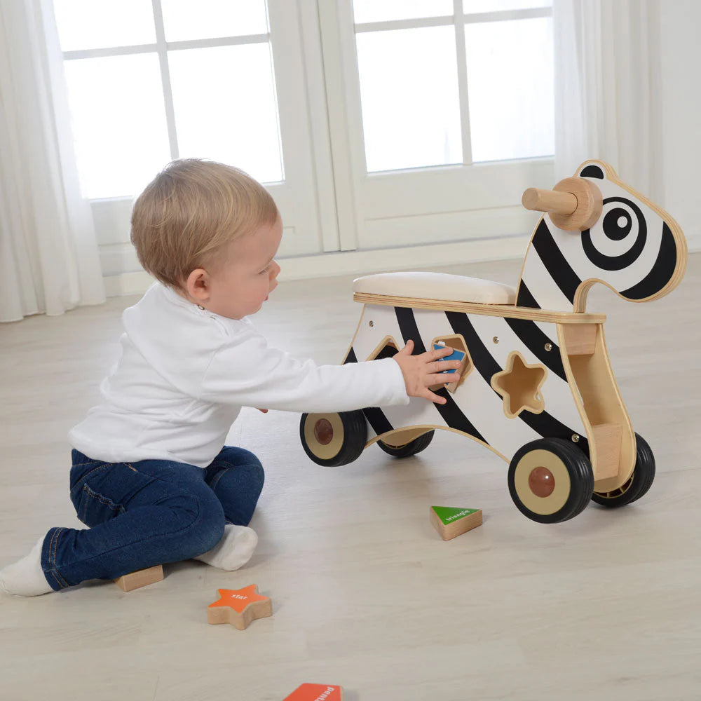 Masterkidz Ride-on Shape Sorter - Zebra 騎乘形狀分類玩具 - 斑馬踏步車