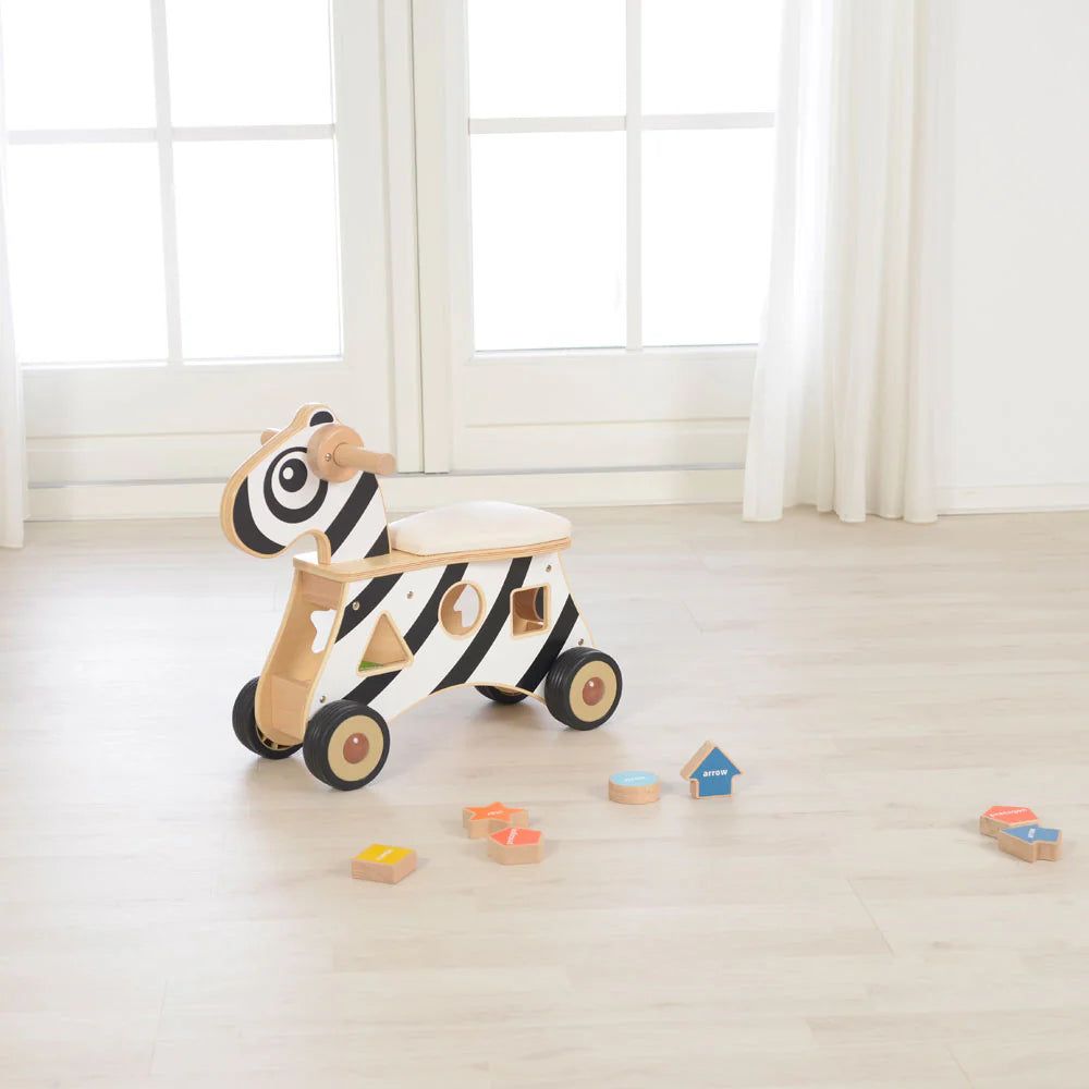 Masterkidz Ride-on Shape Sorter - Zebra 騎乘形狀分類玩具 - 斑馬踏步車