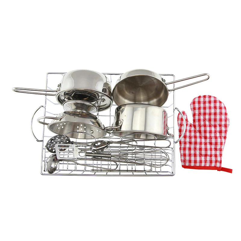 Cosplay Cookware Masterkidz Stainless Steel Pretend Play Cookware Set of 13件套角色扮演烹飪廚具套裝 ...