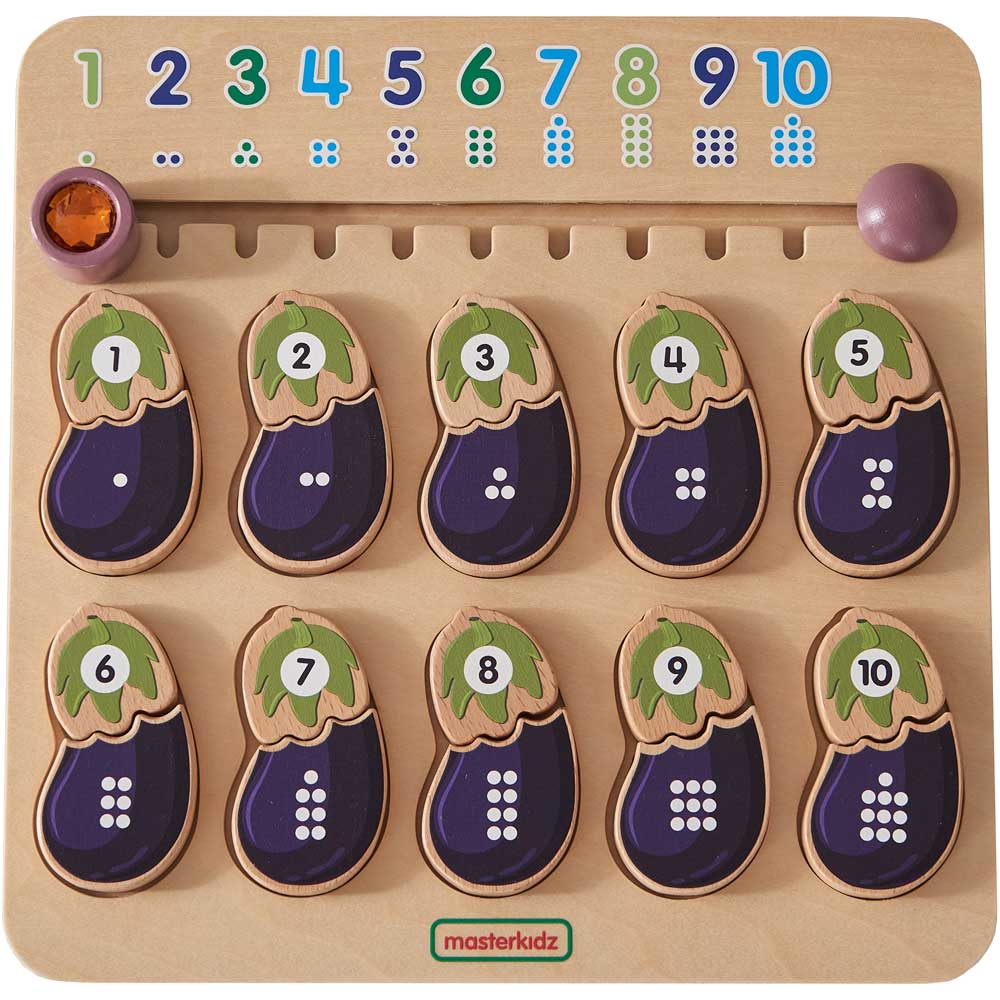 Masterkidz Number and Quantity Sorting Egg Plants 茄子的數與量學習板