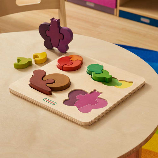 Masterkidz Chunky Jigsaw Puzzle - Insects 厚櫸木塊嵌入式拼圖 - 昆蟲