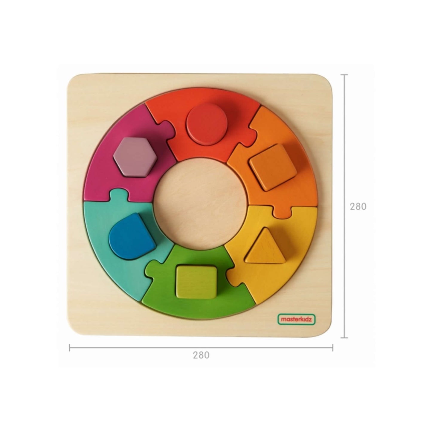 Masterkidz Shape-Matching Jigsaw Donut Blocks Handy Learning Board 形狀學習甜圈拼接積木 小型學習板