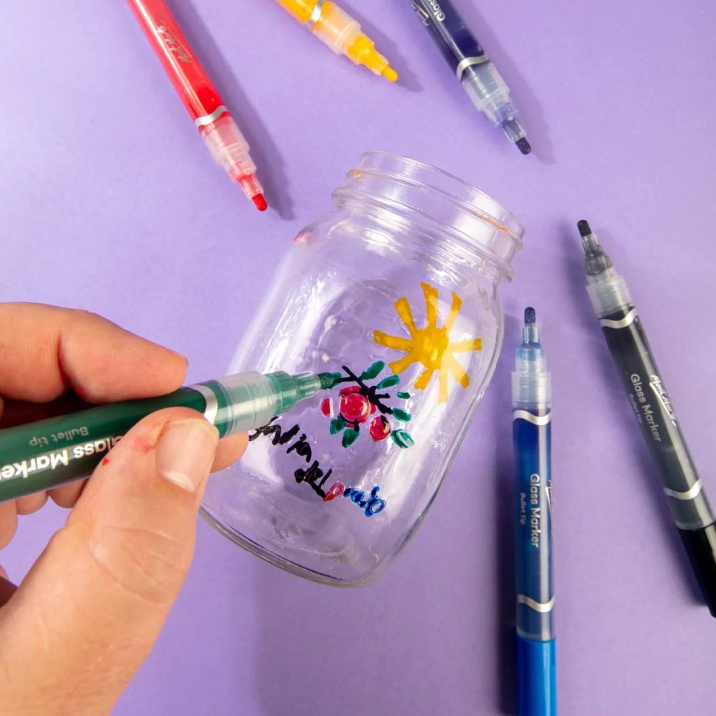 Mont Marte Glass Markers Signature 6pc 玻璃繪畫麥克筆6色