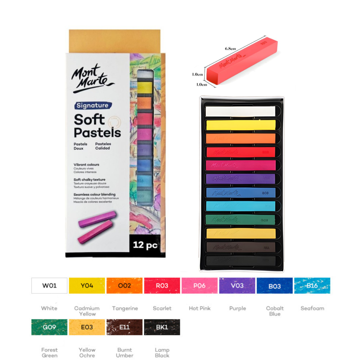 Mont Marte Soft Pastels Signature 專業級軟式粉彩套裝 | Signature 系列