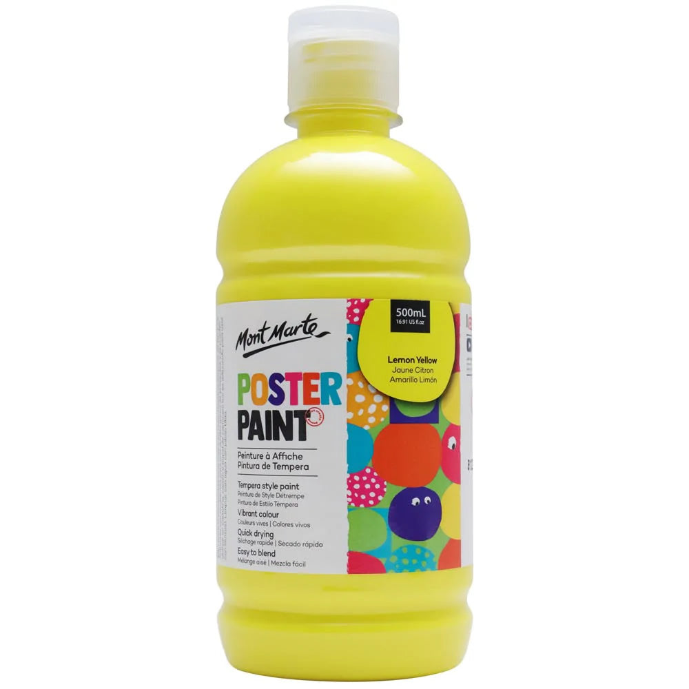 Mont Marte Poster Paint 500ml with press pump 廣告彩顏料500ml 附壓泵
