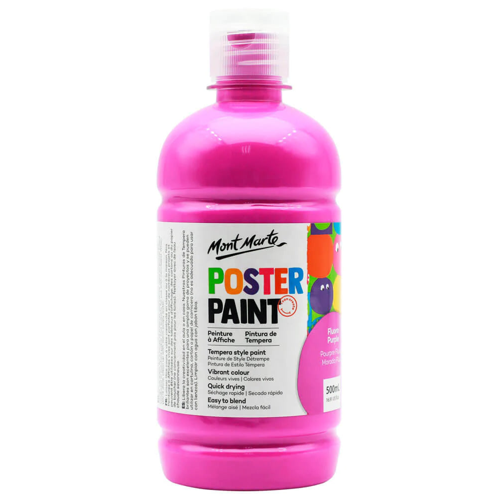 Mont Marte Poster Paint 500ml with press pump 廣告彩顏料500ml 附壓泵