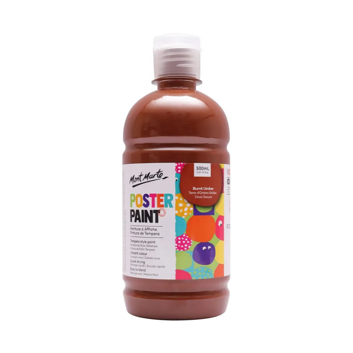 Mont Marte Poster Paint 500ml with press pump 廣告彩顏料500ml 附壓泵