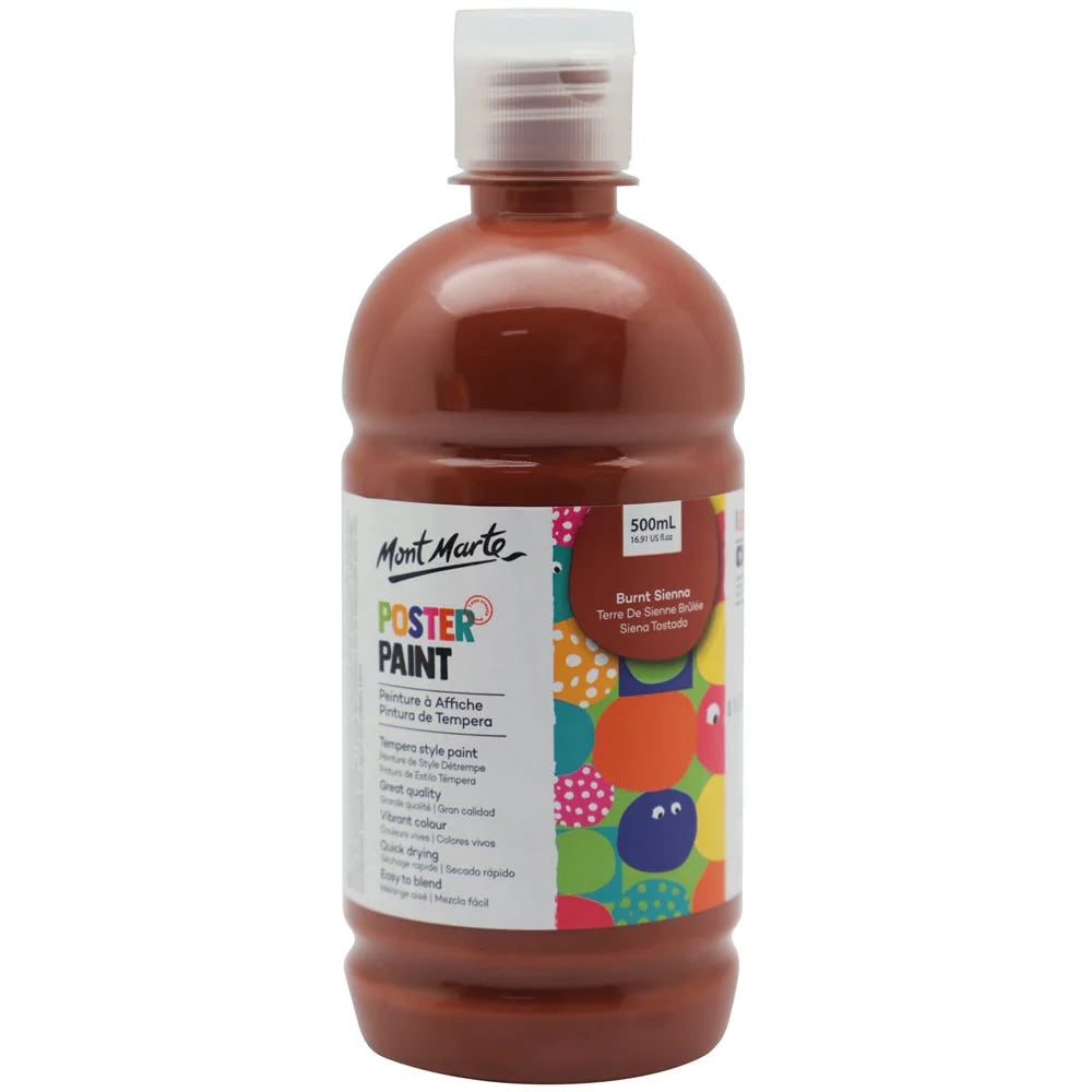 Mont Marte Poster Paint 500ml with press pump 廣告彩顏料500ml 附壓泵