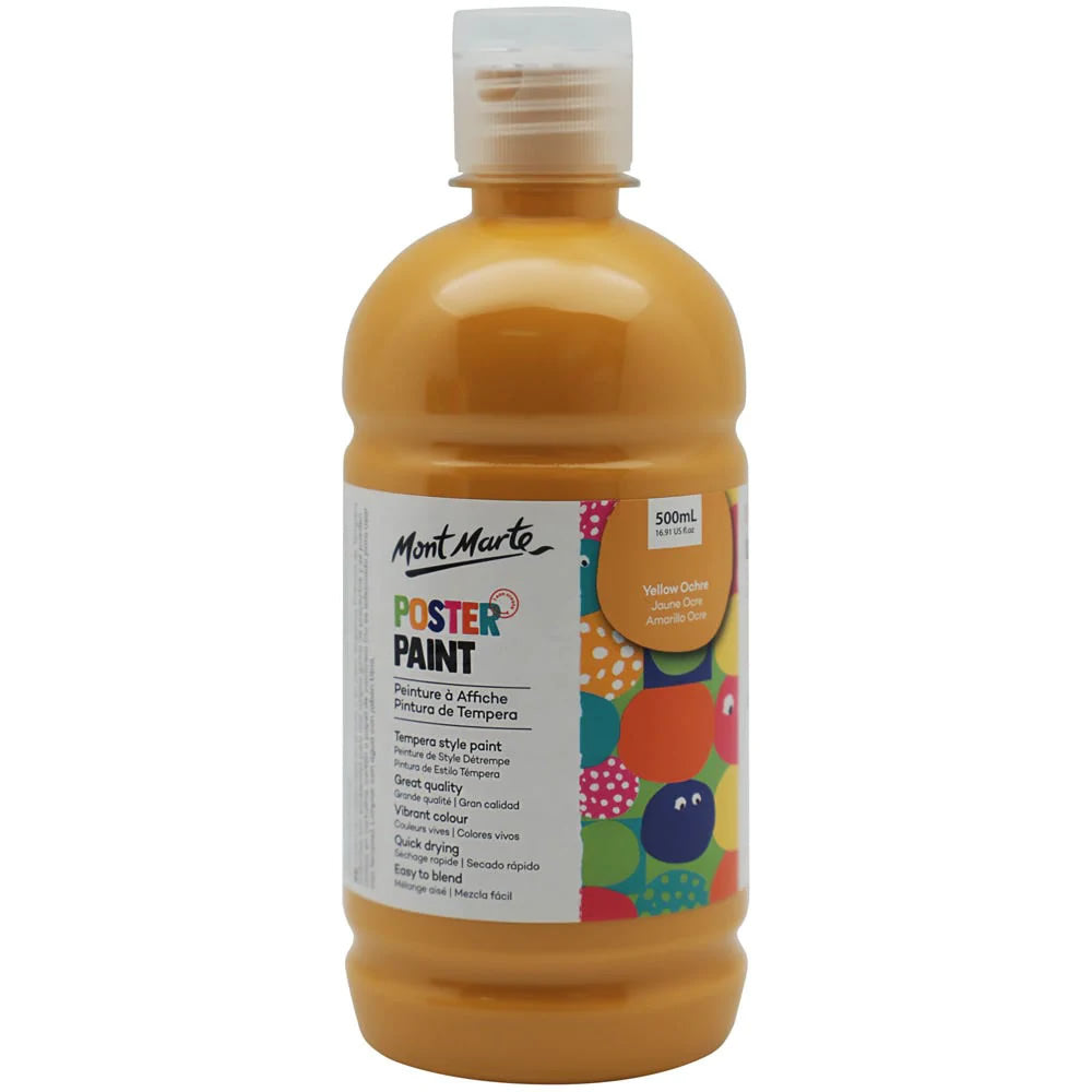 Mont Marte Poster Paint 500ml with press pump 廣告彩顏料500ml 附壓泵