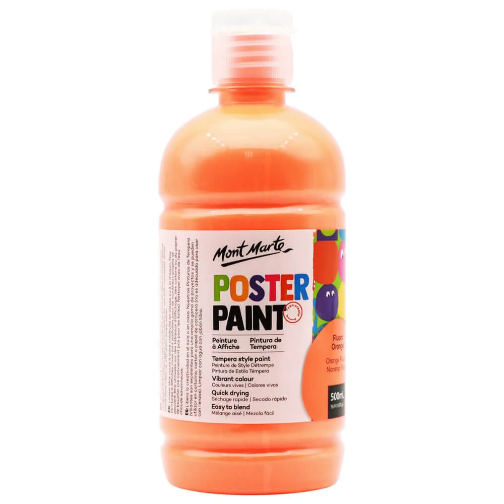 Mont Marte Poster Paint 500ml with press pump 廣告彩顏料500ml 附壓泵