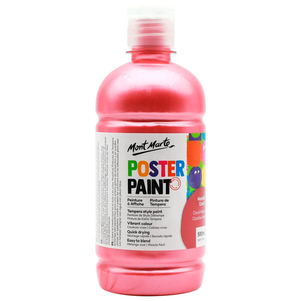 Mont Marte Poster Paint 500ml with press pump 廣告彩顏料500ml 附壓泵