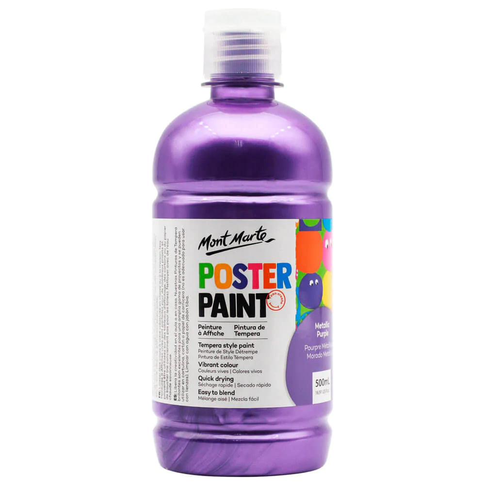 Mont Marte Poster Paint 500ml with press pump 廣告彩顏料500ml 附壓泵